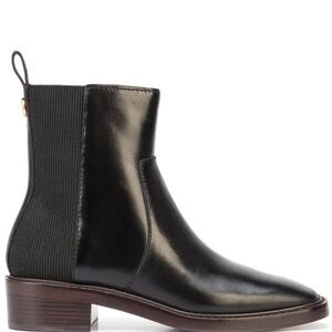Tory Burch Black Leather Ankle Booties